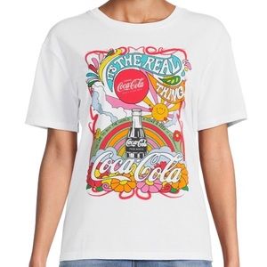 Super Colorful Coca Cola Graphic Boyfriend Tee Size Medium 7-9 New Without Tags!